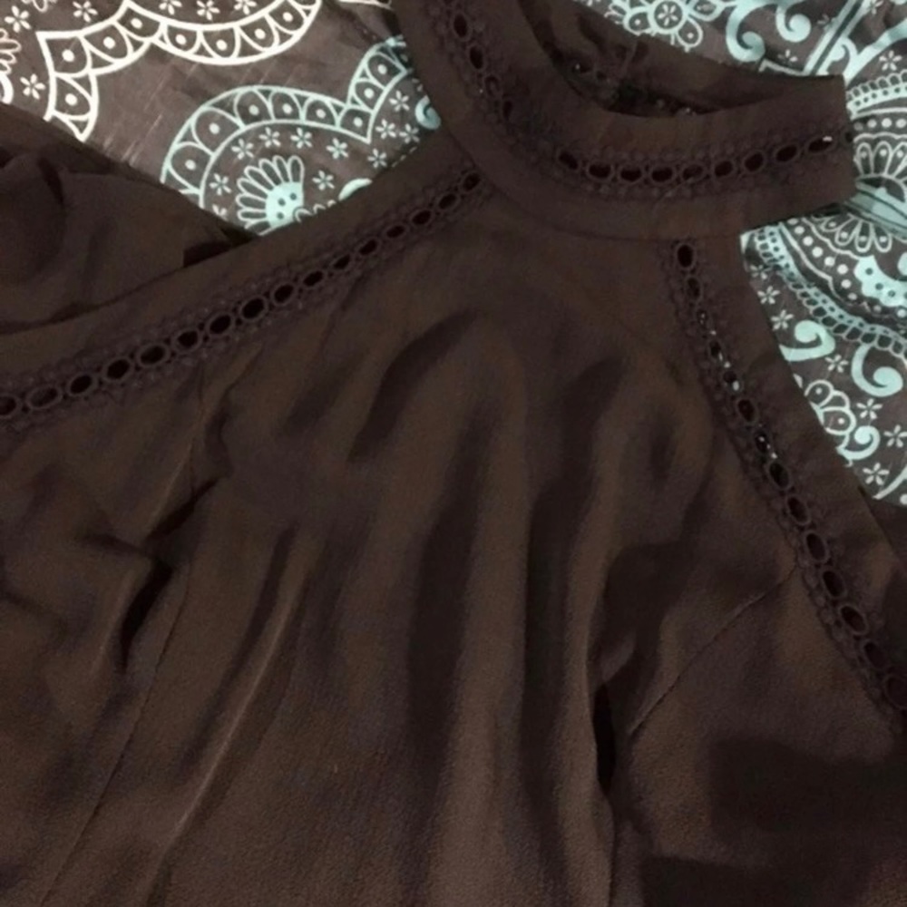 Black Scallop Cut Bib Neckline Fit & Flare Skater Dress NWT Size 13/14